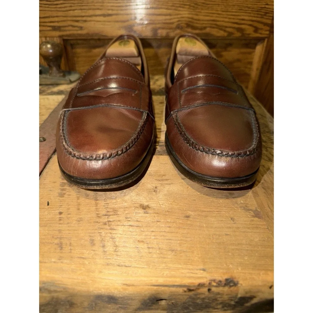 Heartland Leather Penny Loafer Men's‎ 13 Shoes Burgundy EUC